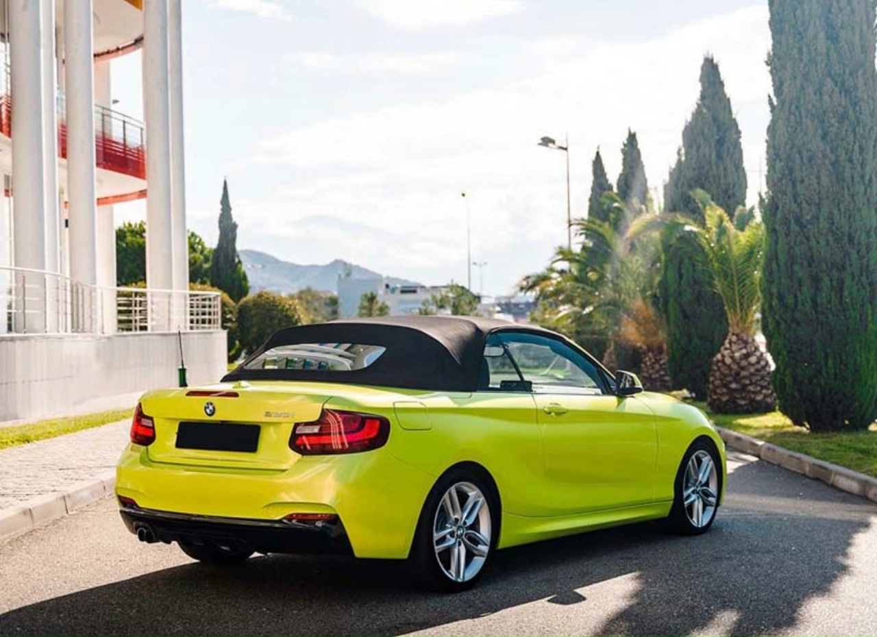 Прокат кабриолета в Геленджике — BMW 2 Cabrio (матовый лайм), фото 3