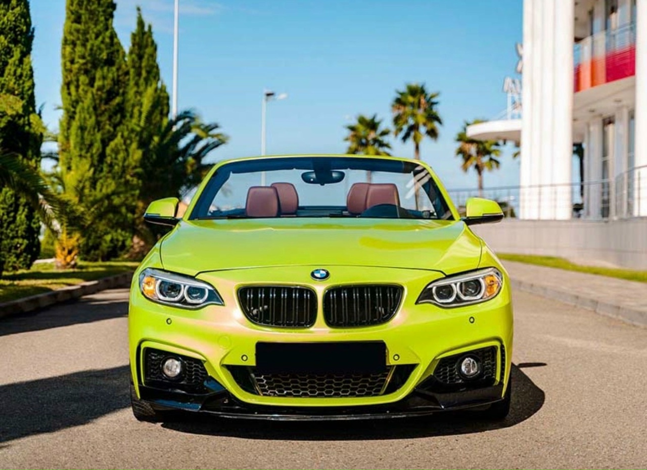 Прокат кабриолета в Геленджике — BMW 2 Cabrio (матовый лайм), фото 5